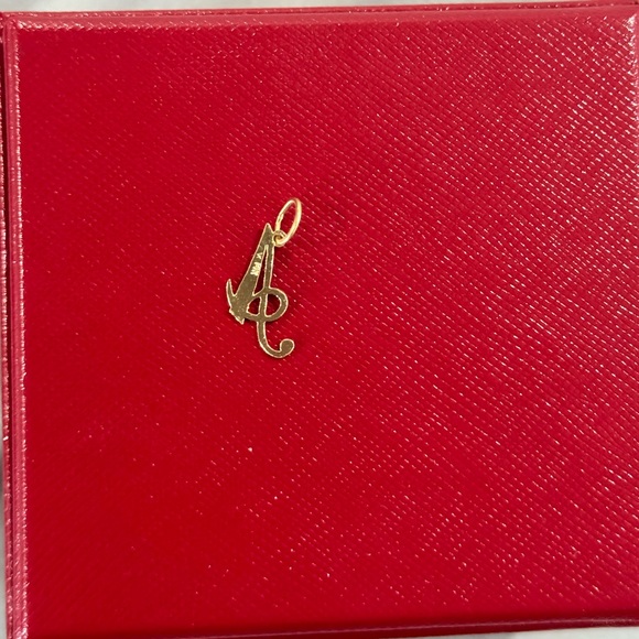 Alliciante Initial “A” Pendant 14k Gold - Picture 2 of 5